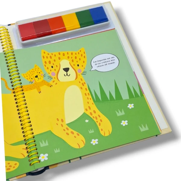 Libro para pintar con los dedos (AVENTURAS - ANIMALES) - Imagen 3