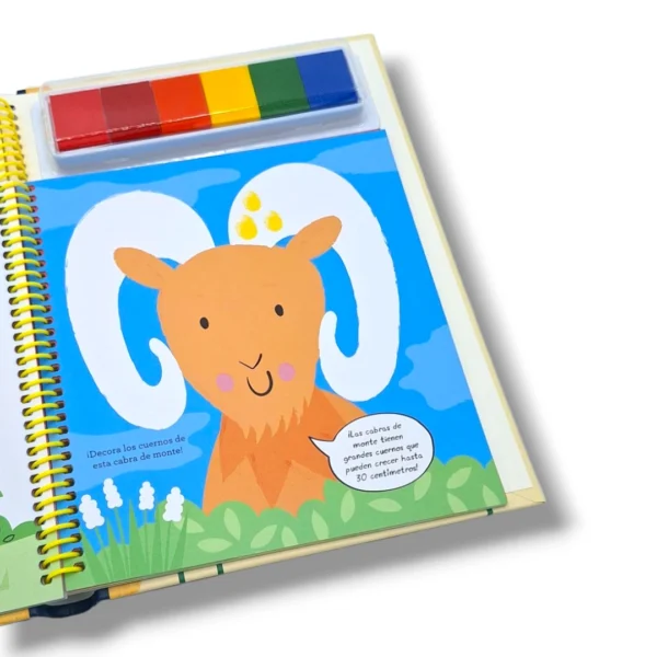 Libro para pintar con los dedos (AVENTURAS - ANIMALES) - Imagen 4